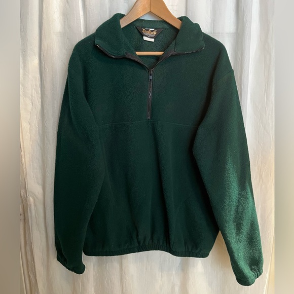 Forest green, cozy, half zip up - Picture 1 of 4
